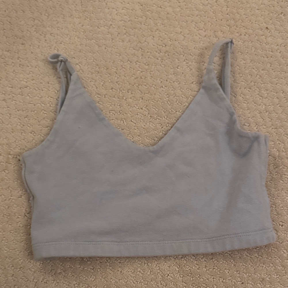 Light Blue Cropped Tank Top